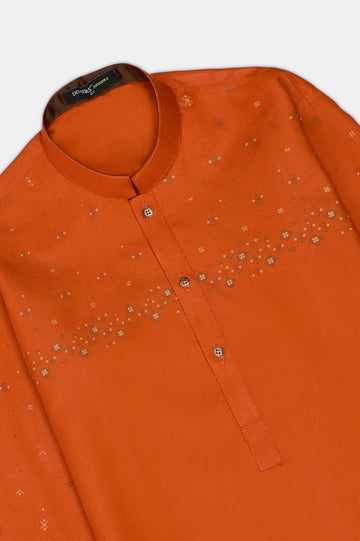 Rust Boys Kurta Pajama