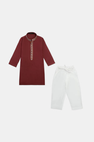 Maroon Boys Kurta Pajama