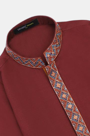Maroon Boys Kurta Pajama