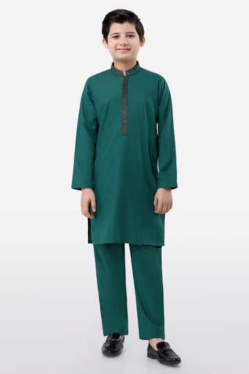 Green Boys Kurta Pajama
