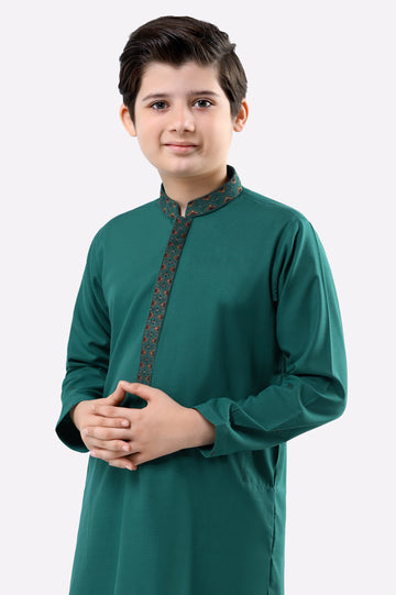 Green Boys Kurta Pajama