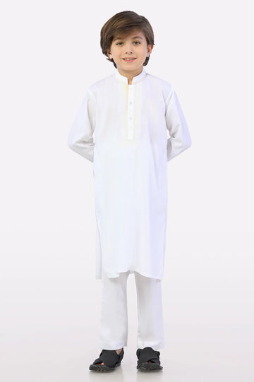 Off White Boys Kurta Pajama