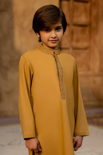 Mustard Boys Kurta Pajama