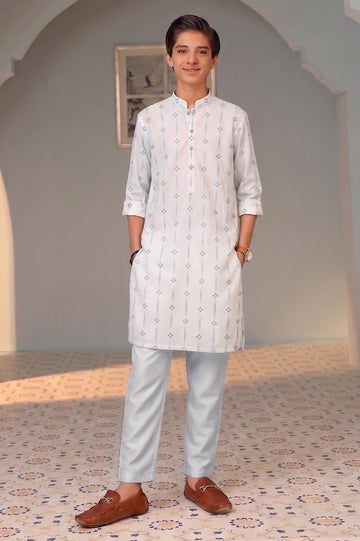 Ash Grey Boys Kurta Pajama