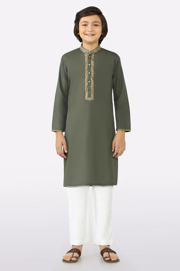Dark Green Boys Kurta Pajama