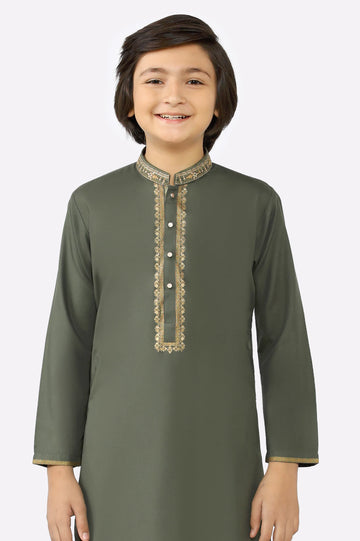 Dark Green Boys Kurta Pajama