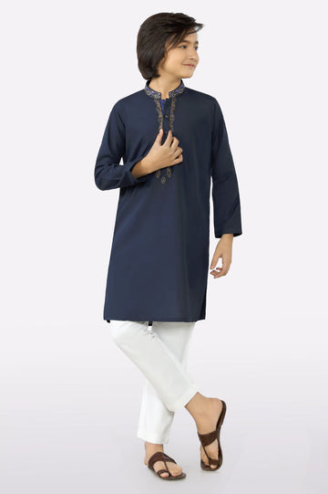 Navy Blue Boys Kurta Pajama