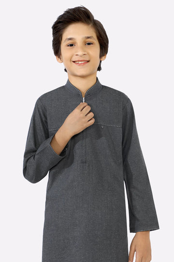 Dark Grey Boys Kurta Pajama