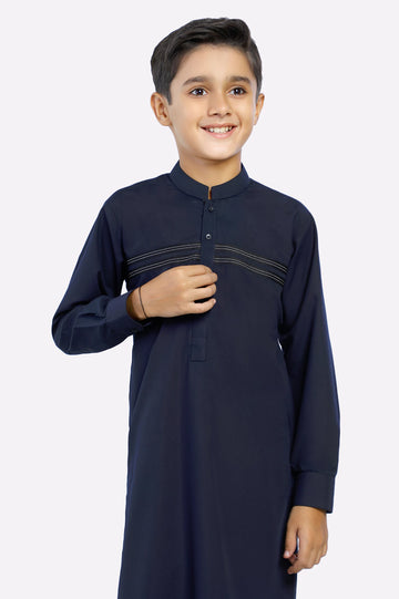 Navy Blue Boys Kurta Pajama