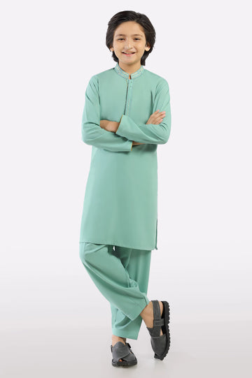 Turquoise Boys Kameez Shalwar