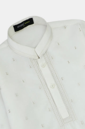 Off White Boys Kameez Shalwar