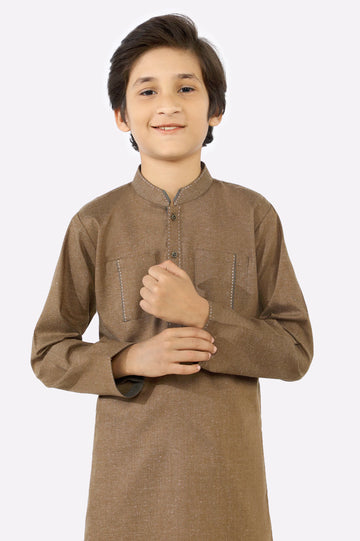 Light Brown Boys Kameez Shalwar