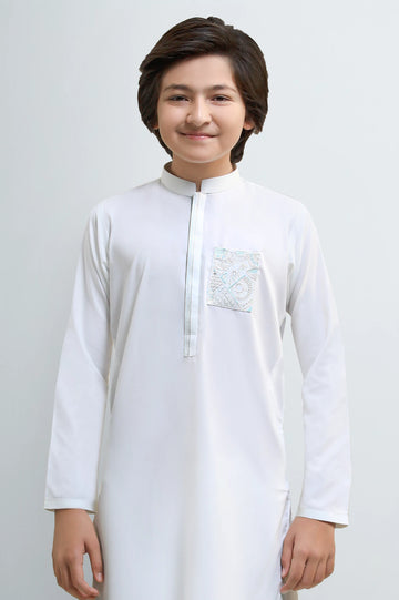 Off White Boys Kameez Shalwar