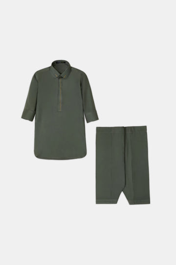 Olive Boys Kameez Shalwar