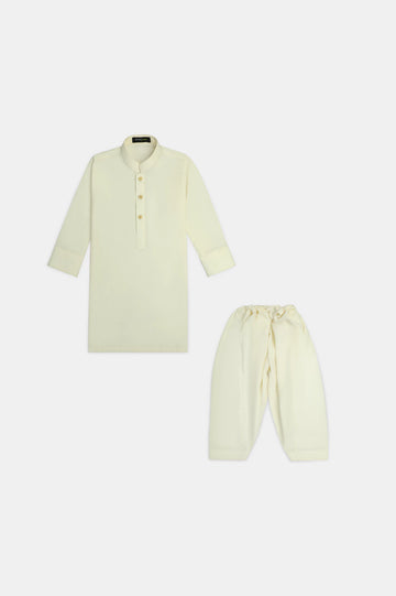 Cream Boys Kameez Shalwar