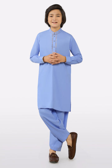 Sky Blue Boys Kameez Shalwar