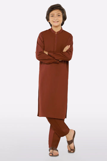 Rust Boys Kurta Pajama
