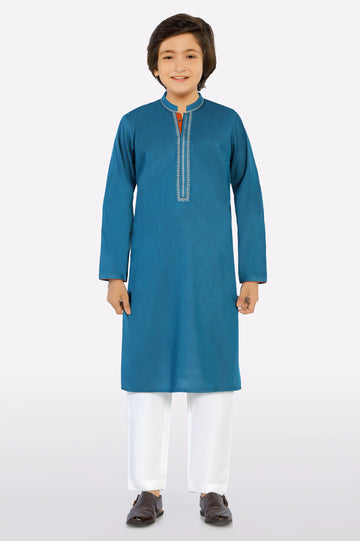 Blue Teens Kurta Pajama
