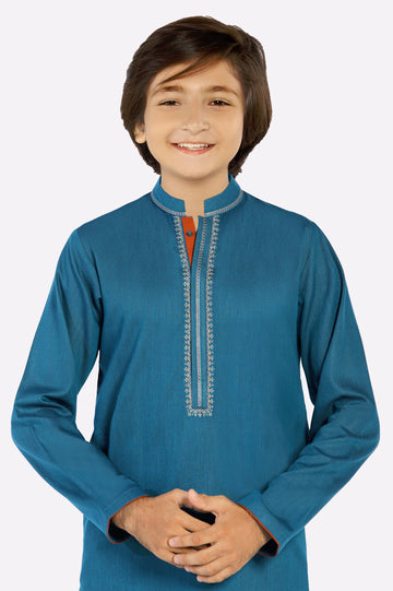 Blue Teens Kurta Pajama