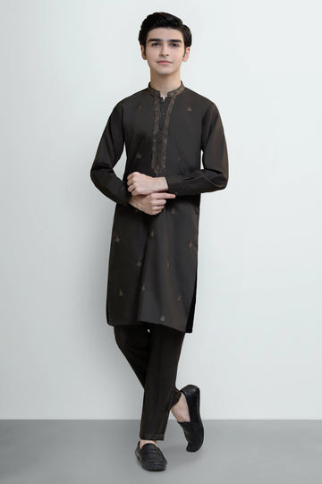 Dark Green Teens Kurta Pajama