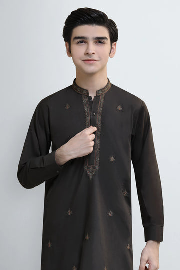 Dark Green Teens Kurta Pajama