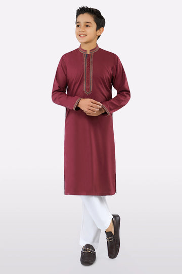 Maroon Teens Kurta Pajama