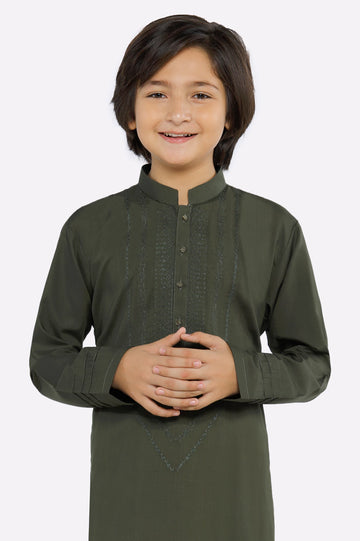 Green Boys Kurta Pajama