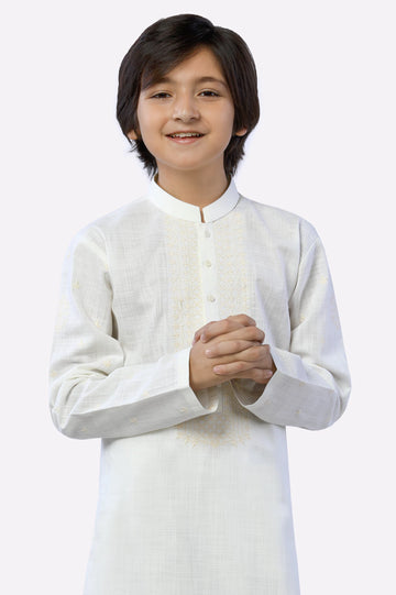 Cream Boys Kurta Pajama