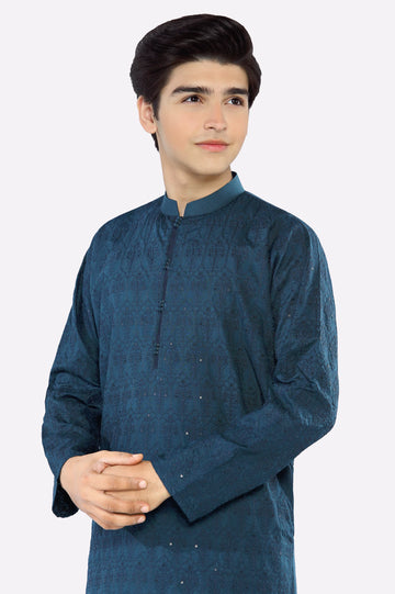 Blue Teens Kurta Pajama