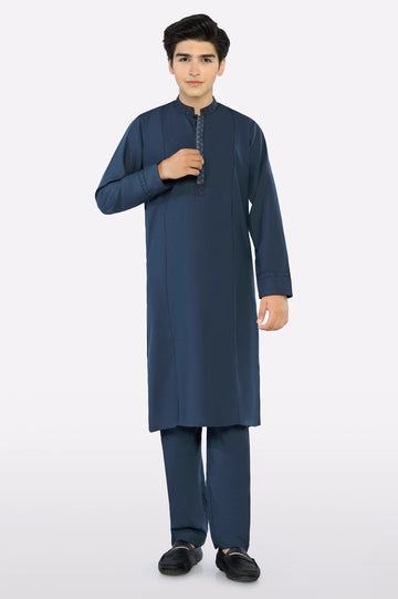 Teal Blue Teens Kurta Pajama