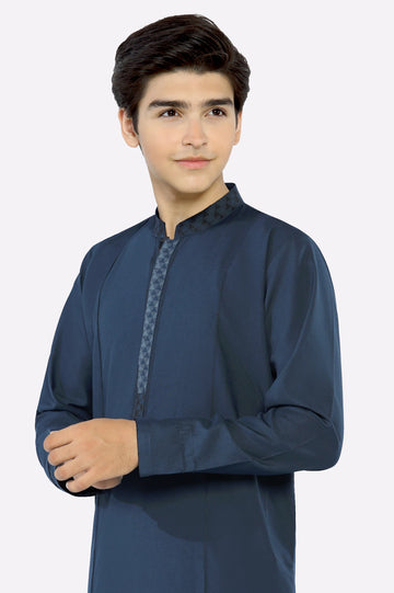 Teal Blue Teens Kurta Pajama