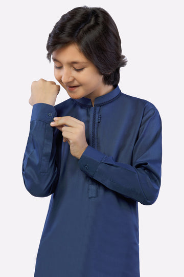 Dark Blue Boys Kurta Pajama