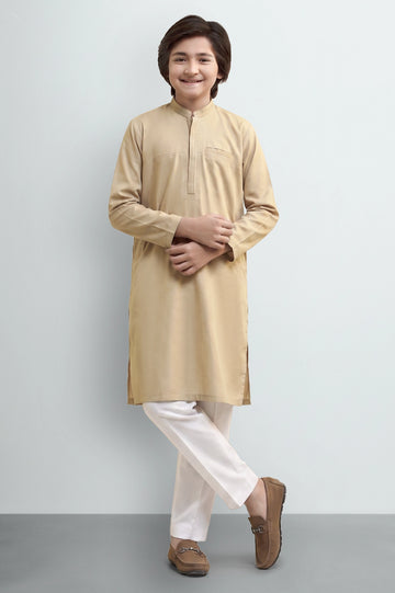 Light Fawn Teens Kurta Pajama