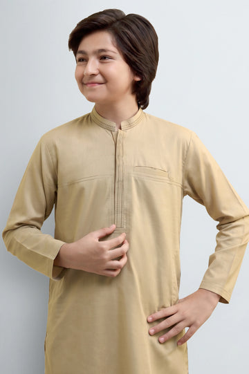 Light Fawn Teens Kurta Pajama