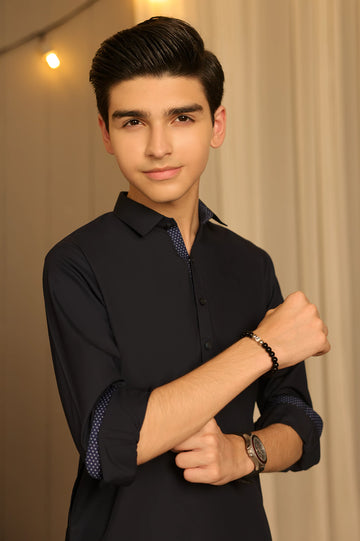Navy Blue Teens Kameez Shalwar