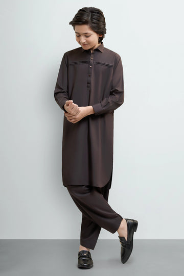 Teens Chocolate Kameez Shalwar