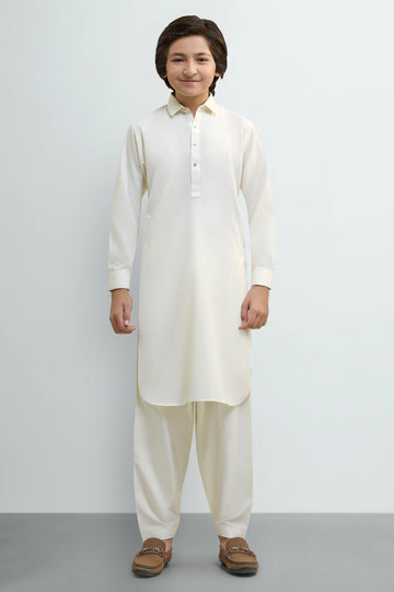 Cream Teens Kameez Shalwar