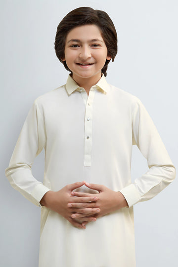 Cream Teens Kameez Shalwar