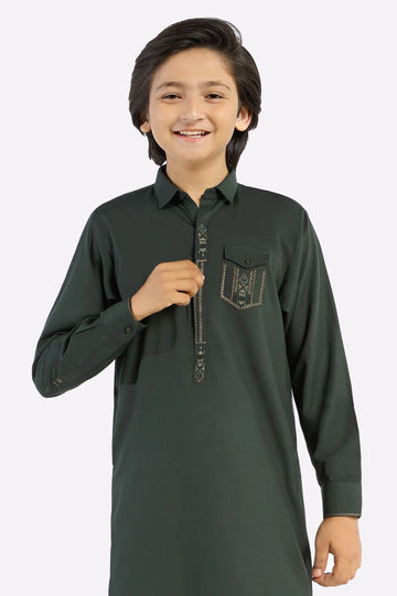 Dark Green Teens Kameez Shalwar