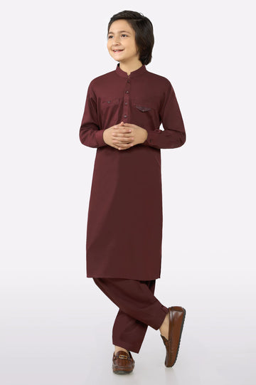 Dark Purple Boys Kameez Shalwar