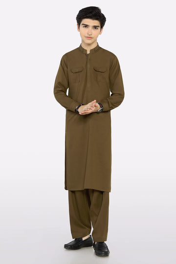 Olive Boys Kameez Shalwar