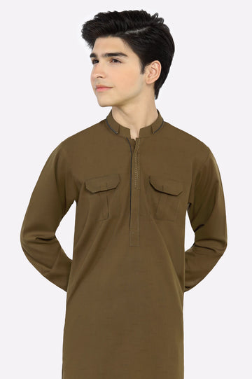 Olive Boys Kameez Shalwar