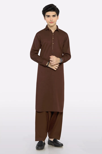 Brown Boys Kameez Shalwar