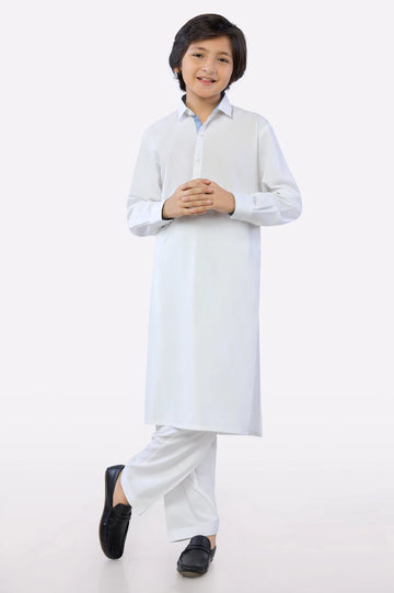 Off White Boys Kameez Shalwar
