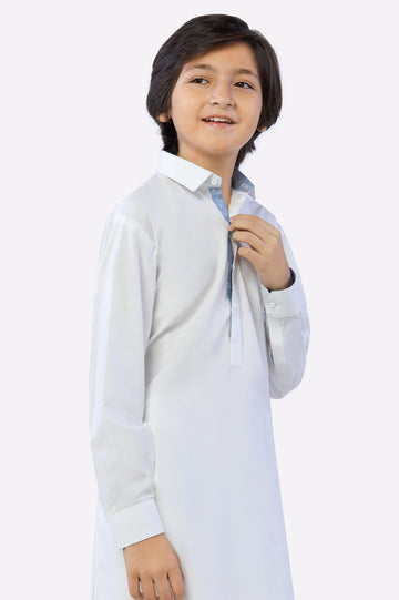 Off White Boys Kameez Shalwar