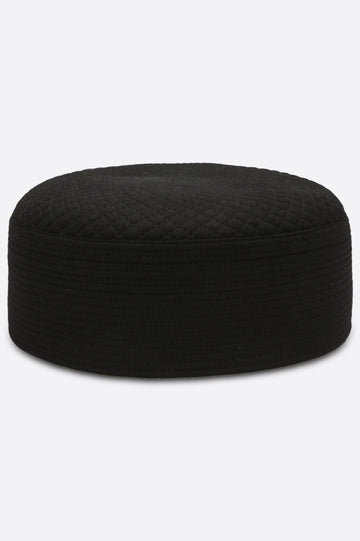 Black Kufi Cap For Men