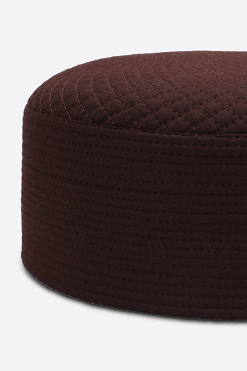 Maroon Kufi Cap For Men