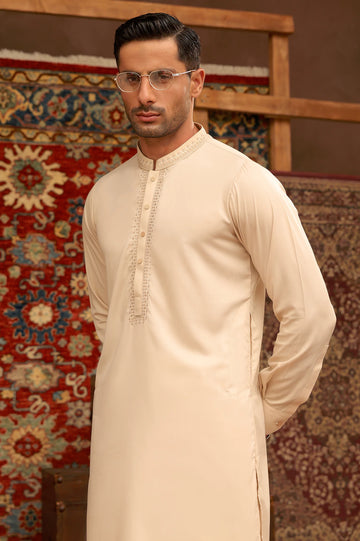 Fawn Wash & Wear Shalwar Kameez