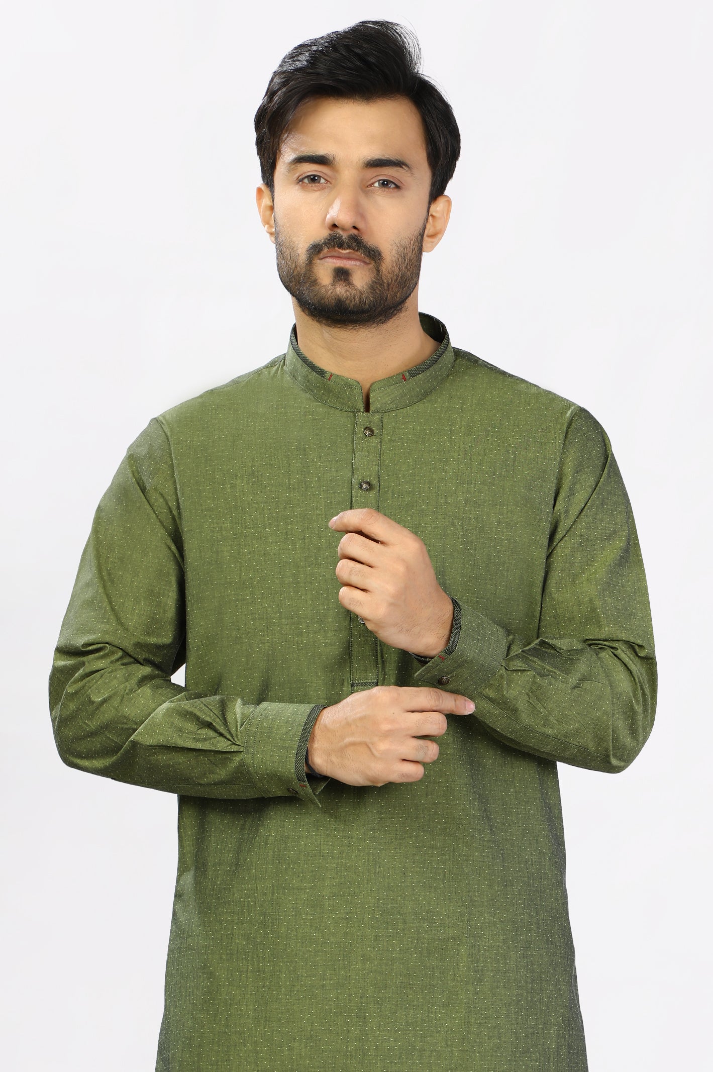 Dark Green Cotton Shalwar Kameez