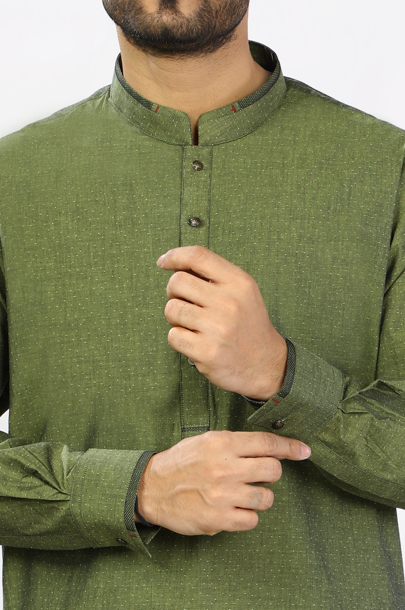 Shalwar Kameez Mens Dark Green Cotton